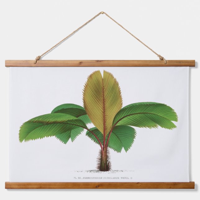 Palm Print -Pieter Joseph de Pannemaeker 1832-1904 Hanging Tapestry (Front)