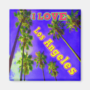 "Palm Sky : J'AIME Los Angeles 1" Magnet