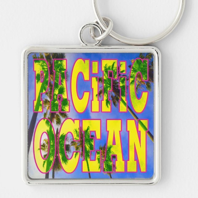 "Palm Sky: Pacific Ocean" Keychain (Front)