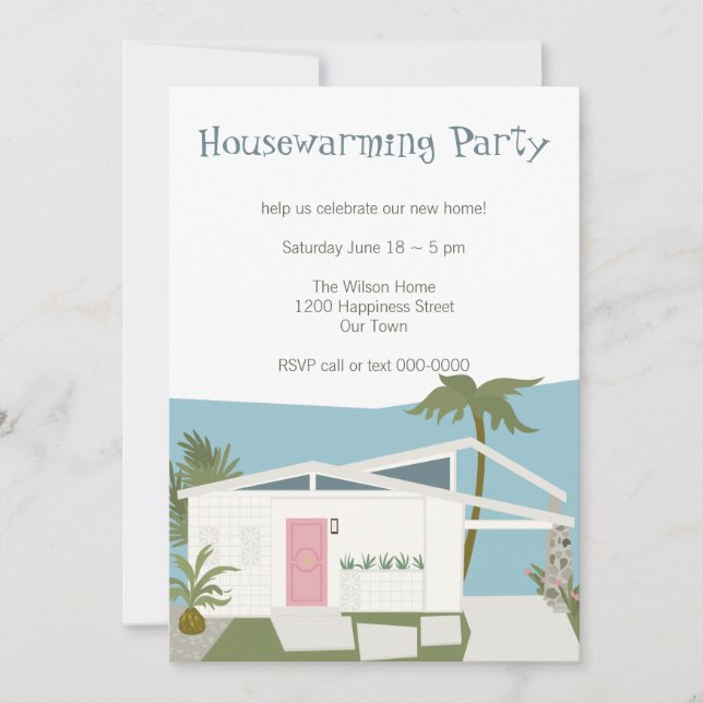 Palm Spring House Invitation (Front)
