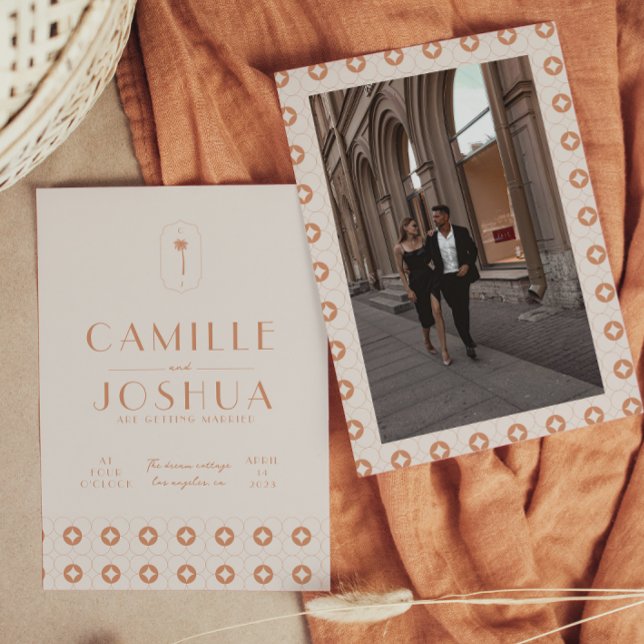 Palm spring retro wedding  invitation (Creator Uploaded)