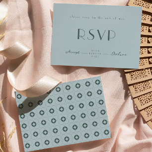 Palm Spring Retro Wedding RSVP Card
