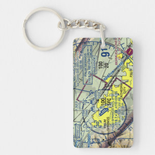 Palm Springs Airport chart / taxi diagram Keychain