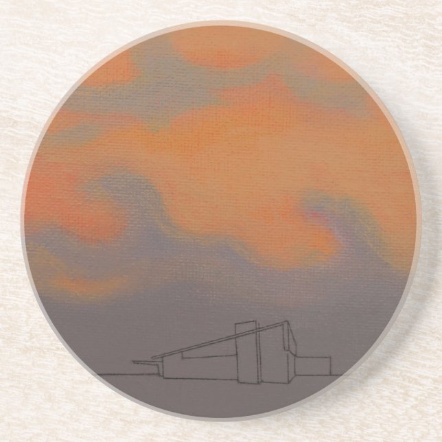 Palm Springs Alexander Under an Orange Sky Dinner  Coaster (Front)