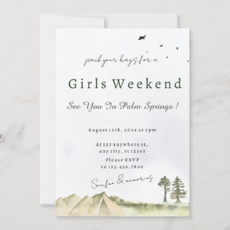 Palm Springs Bachelorette Invitation Bach Weekend 