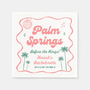 Palm Springs Bachelorette Napkin