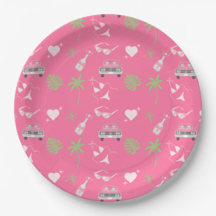 Palm Springs Bachelorette Party Paper Plates 