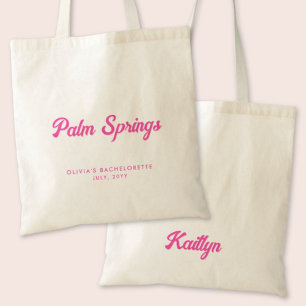 Palm Springs Bachelorette Party Personalized Tote Bag