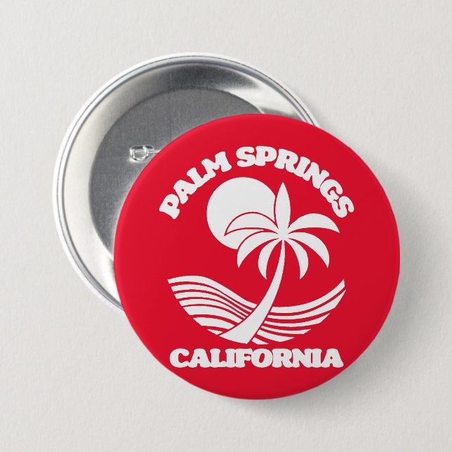 Palm Springs California 3 Inch Round Button (Front & Back)