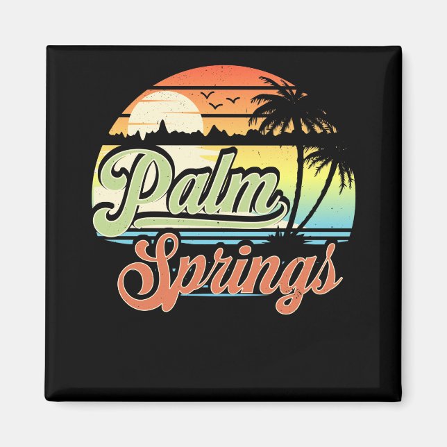 Palm Springs California Beach Vacation Sunset Magnet (Front)