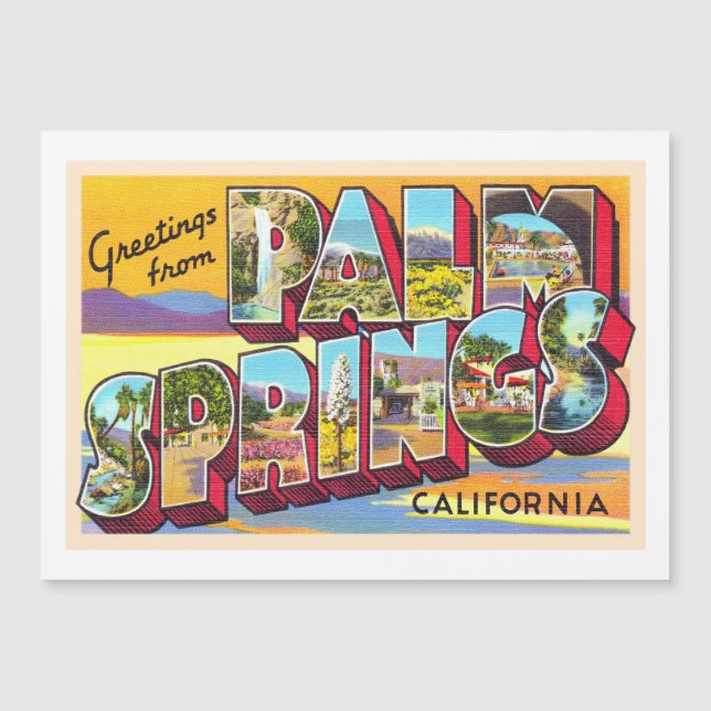 Palm Springs California CA Grande Lettre carte pos (Devant)
