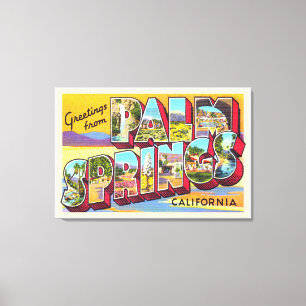 Palm Springs California CA Large Letter Postcard Canvas Print