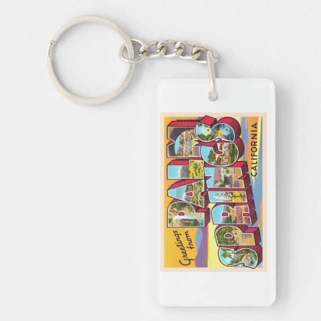 Palm Springs California CA Large Letter Postcard Keychain (Front)