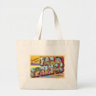 Palm Springs California CA Large Letter Postcard Large Tote Bag