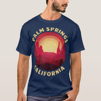 Palm Springs California Desert Illustration Vintag T-Shirt