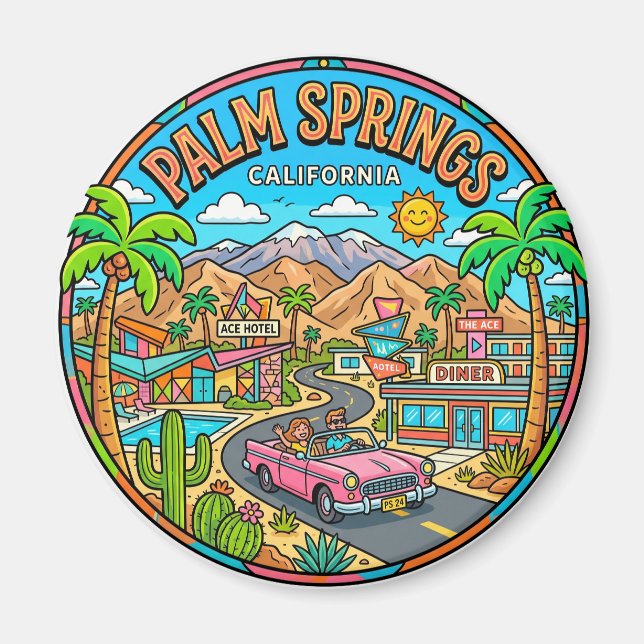 Palm Springs California Magnet (Front)