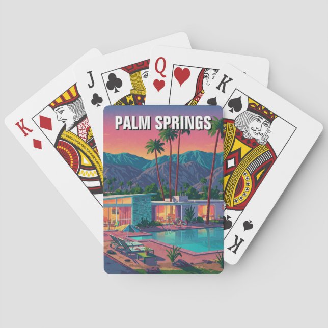 Palm Springs California Playing Cards (Back)