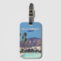 Palm Springs California Pool Hotel Trees Retro