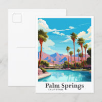 Palm Springs California Travel Illustration