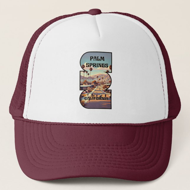 Palm Springs, California Trucker Hat (Front)