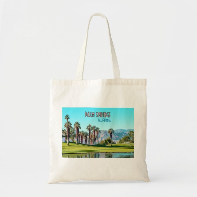 Palm Springs California Vintage Tote Bag (Front)