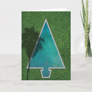 Palm Springs Christmas Tree Pool Holiday Card