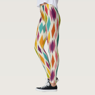 Palm Springs Diamonds Midcentury Modern Pattern Leggings