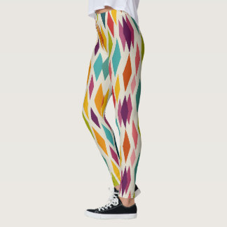 Palm Springs Diamonds Midcentury Modern Pattern Leggings
