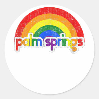 Palm Springs Gay Pride Support  Classic Round Sticker