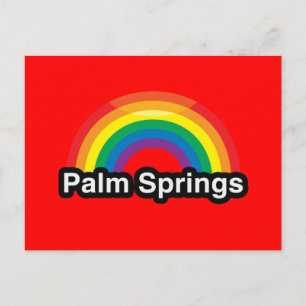 PALM SPRINGS LGBT PRIDE RAINBOW POSTCARD