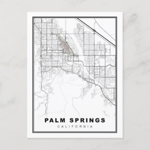 Palm Springs Map Holiday Postcard
