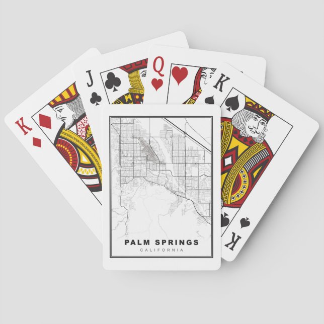 Palm Springs Map Playing Cards (Back)