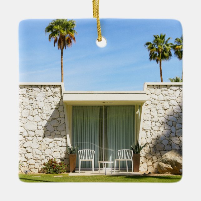 Palm Springs Mid Century Architecture  Ceramic Ornament (Front)