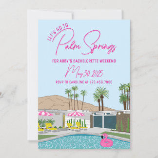 Palm Springs Mid-Century Mod invitation Template
