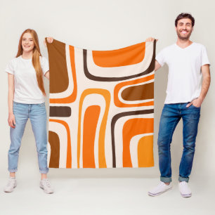 Palm Springs Mid-Century Modern Abstract Pattern  Fleece Blanket