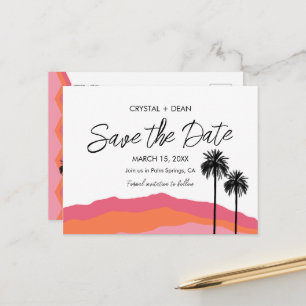Palm Springs Modern Save the Date Postcard