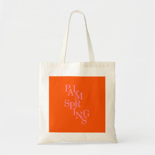 Palm Springs Orange And Pink Tote Bag