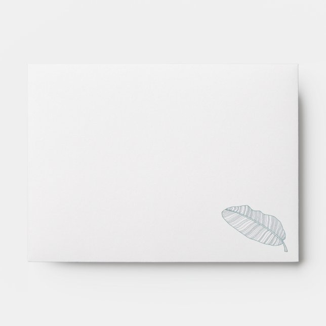 Palm Springs Paradise Modern Californian Wedding Envelope (Front)