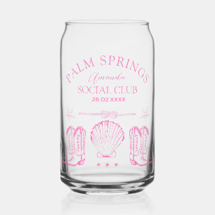 Palm Springs Social Club   Bachelorette Can Glass
