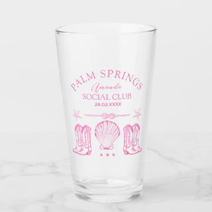 Palm Springs Social Club   Bachelorette Glass