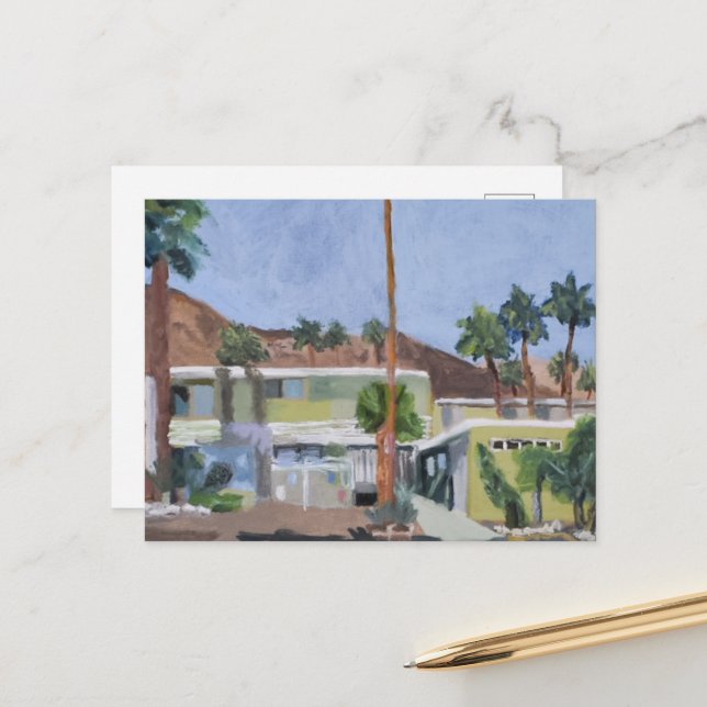 Palm Springs Style Postcard (Front/Back In Situ)
