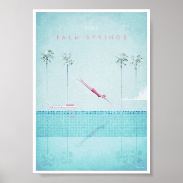 Palm Springs Vintage Travel Poster (Front)