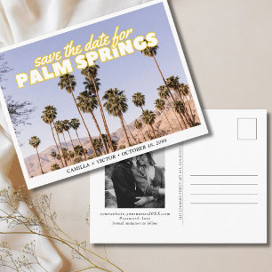 Palm Springs Wedding Save the Date Postcard