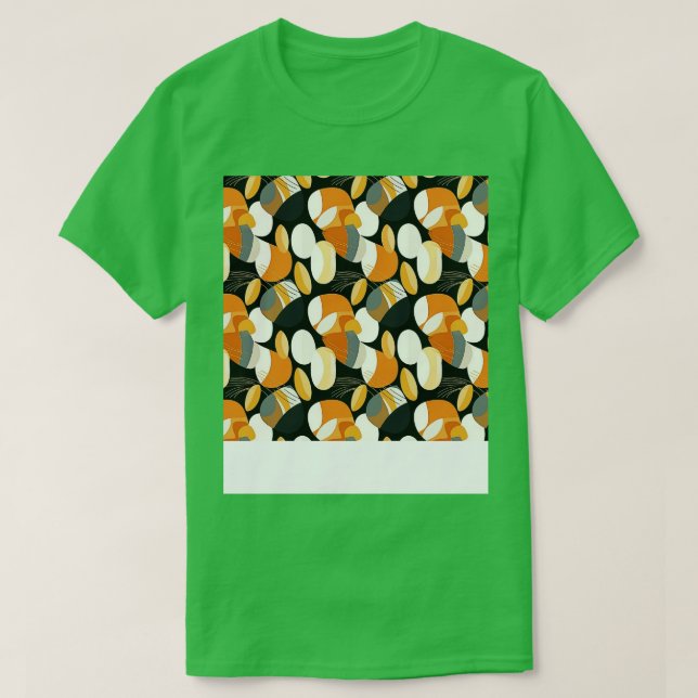 Palm Stones Seamless Pattern Beach Pebble Gemstone T-Shirt (Design Front)