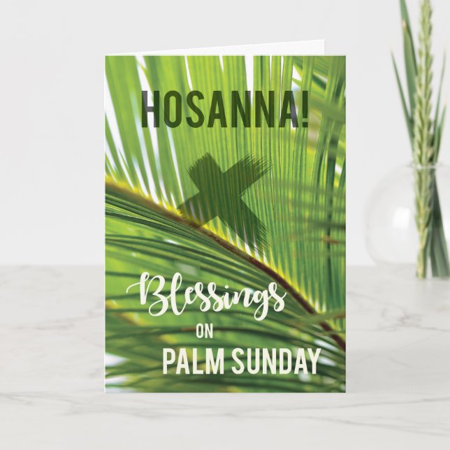 Palm Sunday Blessings Hosanna Card (Front)