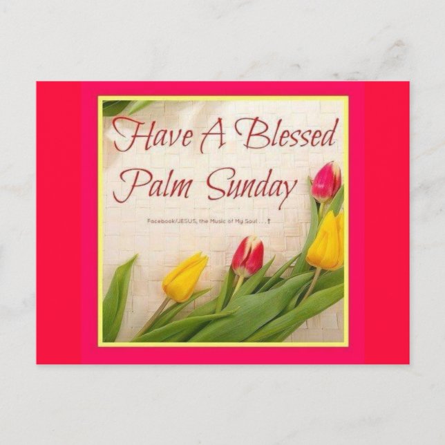 Palm sunday,flowers postcard (Front)