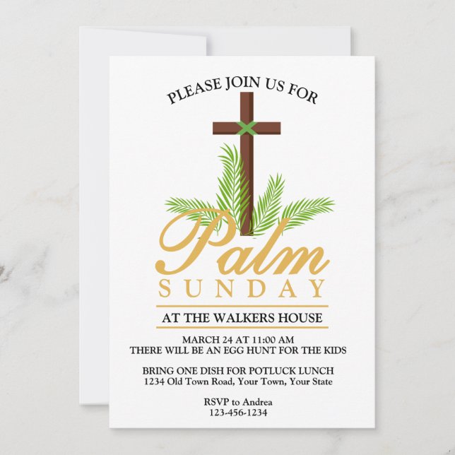 Palm Sunday Invitation (Front)