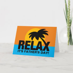 Palm sunset Fathers day card for father or stepfat