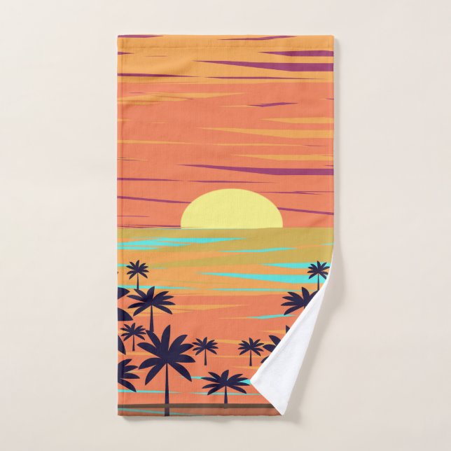 PALM SUNSET HAND TOWEL (Hand Towel)