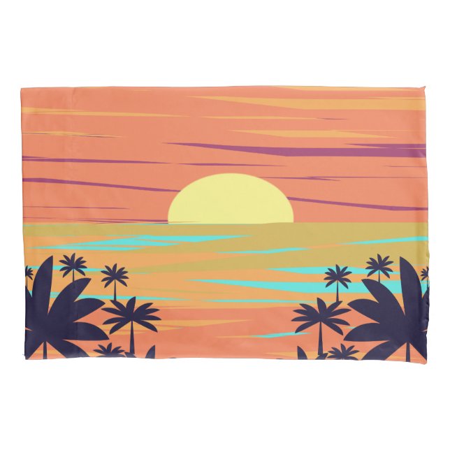 PALM SUNSET PILLOWCASE (Front)